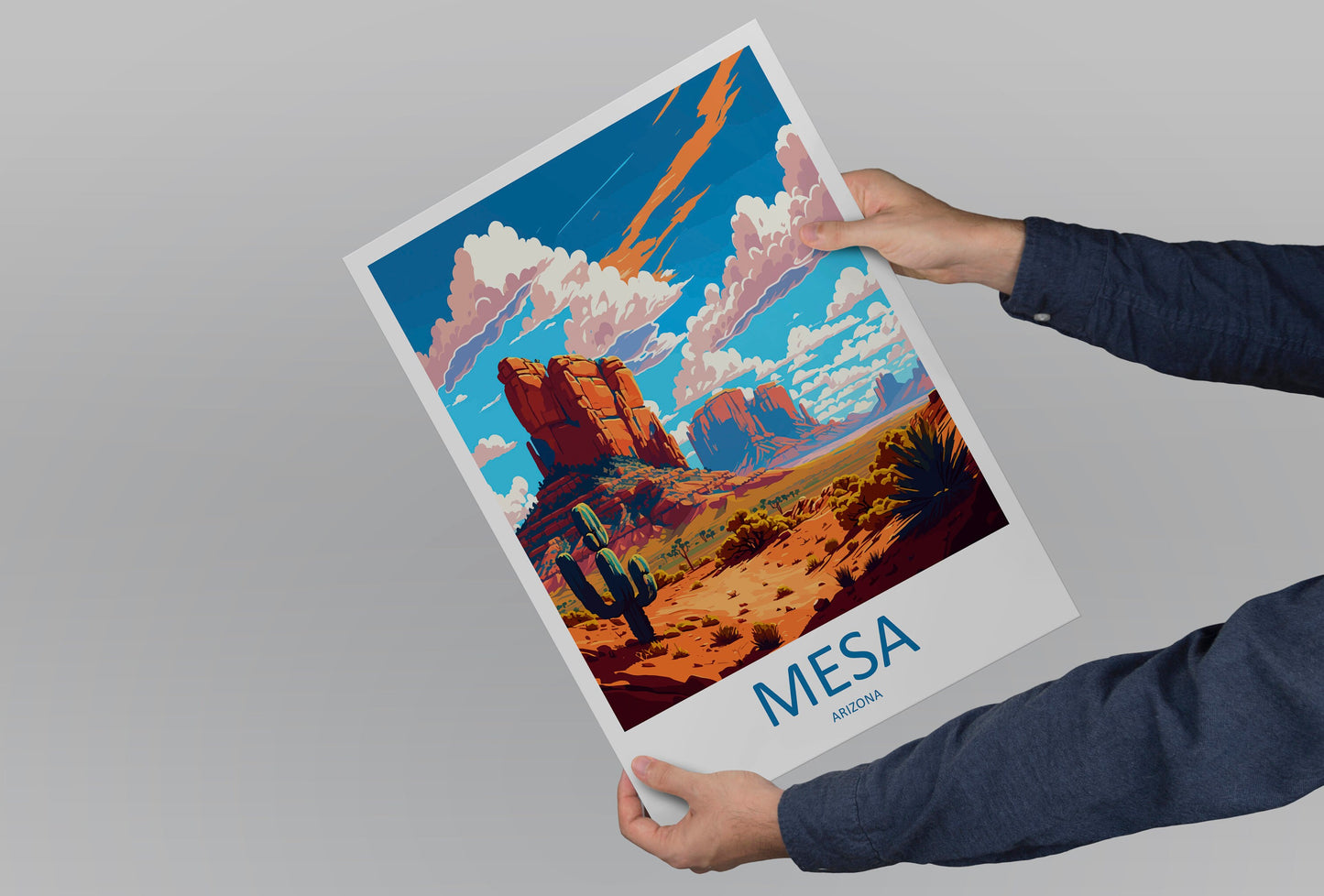 Mesa Travel Print Wall Art Mesa Wall Hanging Home Décor Mesa Gift Art Lovers Arizona Art Lover Gift Arizona Travel Poster Artwork