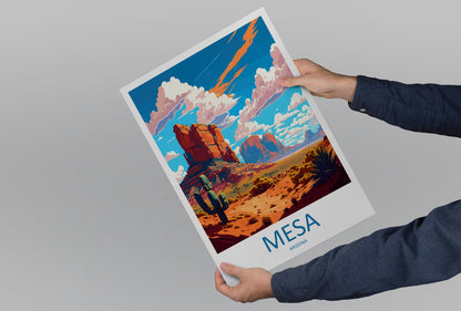 Mesa Travel Print Wall Art Mesa Wall Hanging Home Décor Mesa Gift Art Lovers Arizona Art Lover Gift Arizona Travel Poster Artwork