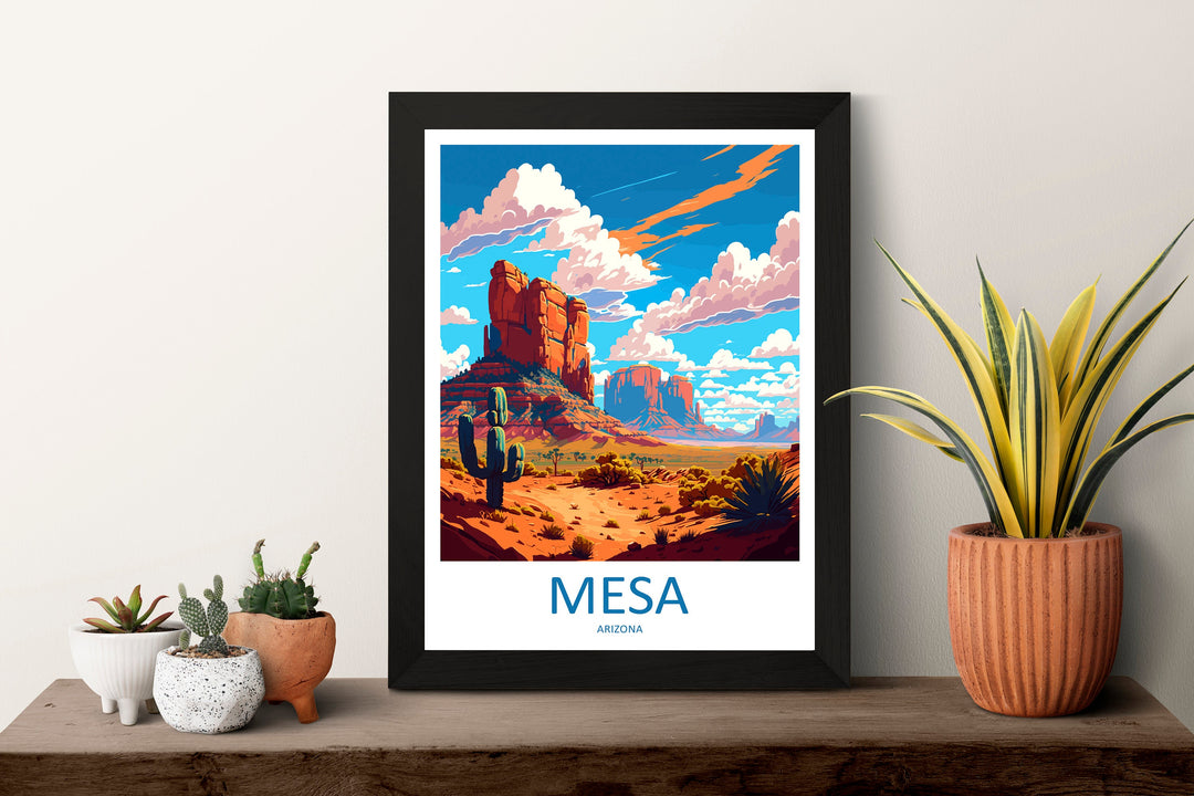 Mesa Travel Print Wall Art Mesa Wall Hanging Home Décor Mesa Gift Art Lovers Arizona Art Lover Gift Arizona Travel Poster Artwork