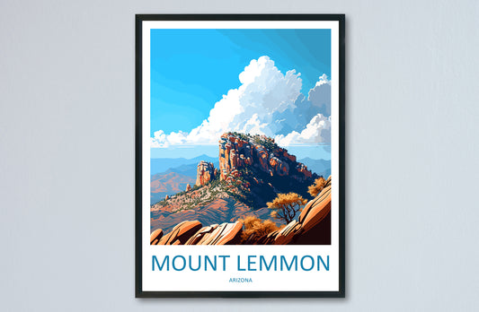 Mount Lemmon Travel Print Wall Art Mount Lemmon Wall Hanging Home Décor Mount Lemmon Gift Art Lovers Arizona Art Lover Gift Arizona Travel