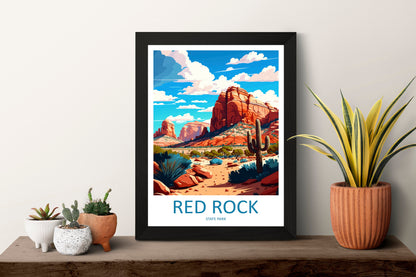 Red Rock State Park Travel Print Wall Art Red Rock State Park Wall Hanging Home Décor Red Rock State Park Gift Art Lovers Arizona Art Gift