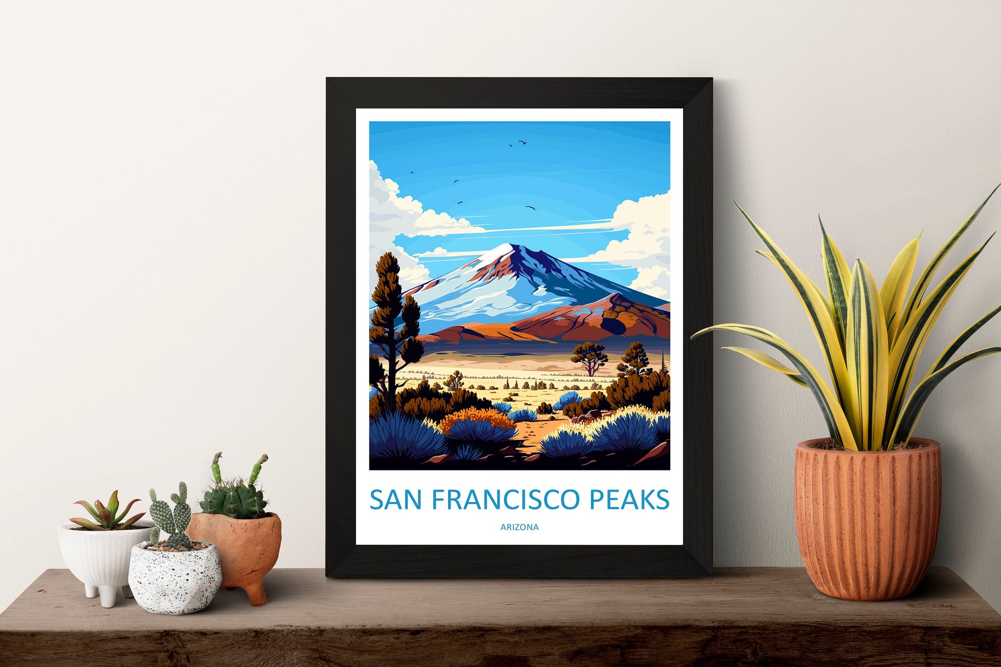 San Francisco Peaks Travel Print Wall Art San Francisco Peaks Wall Hanging Home Décor San Francisco Peaks Gift Art Lovers Arizona Art Lover