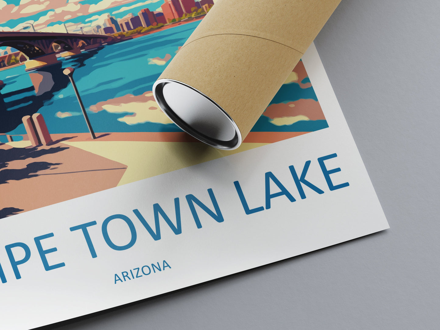 Tempe Town Lake Travel Print Wall Art Tempe Town Lake Wall Hanging Home Décor Tempe Town Lake Gift Art Lovers Arizona Art Lover