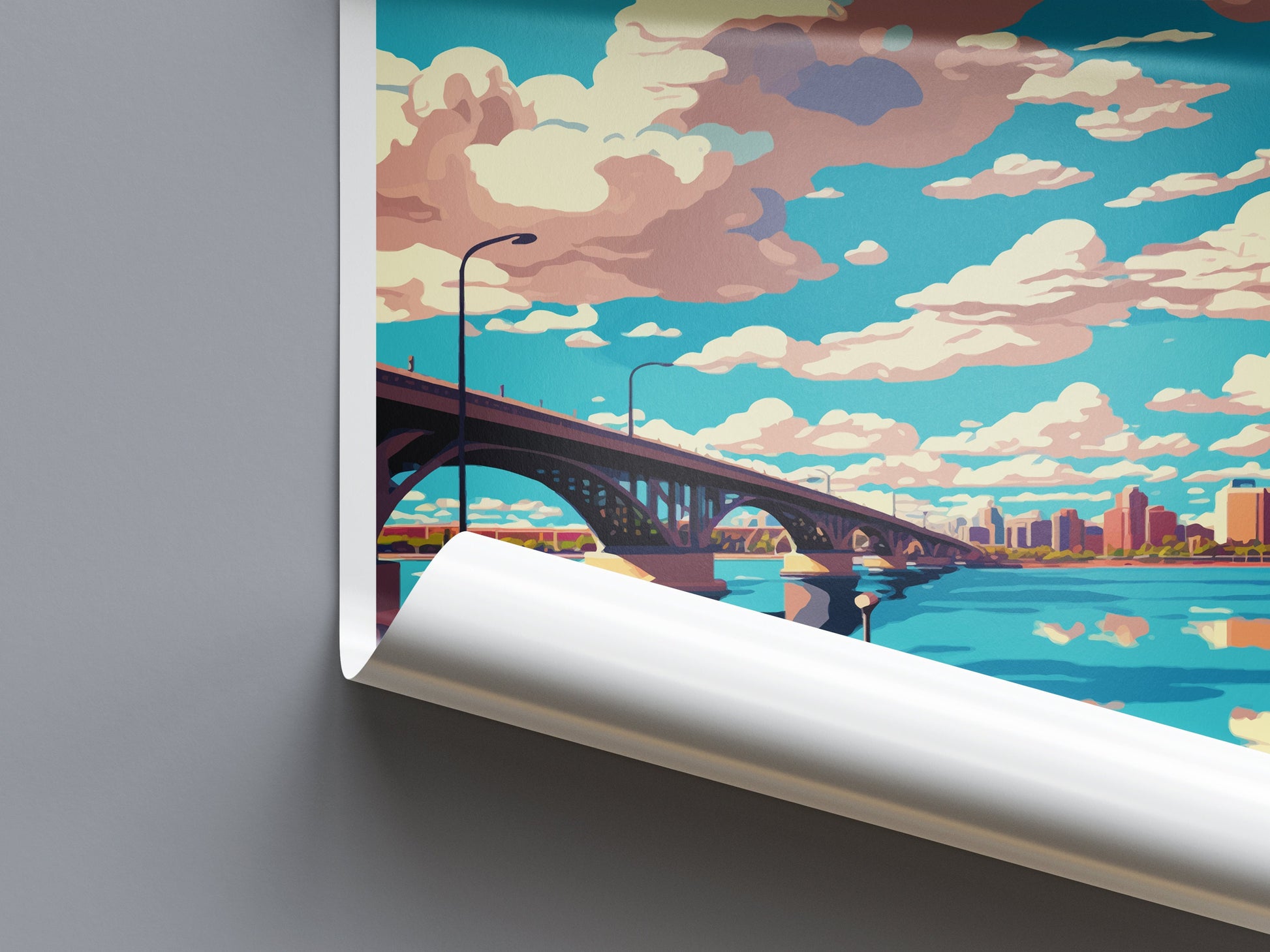 Tempe Town Lake Travel Print Wall Art Tempe Town Lake Wall Hanging Home Décor Tempe Town Lake Gift Art Lovers Arizona Art Lover