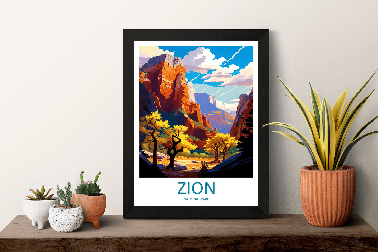Zion National Park Travel Print Wall Art Zion National Park Wall Hanging Home Décor Zion National Park Gift Art Lovers Arizona Art Lover
