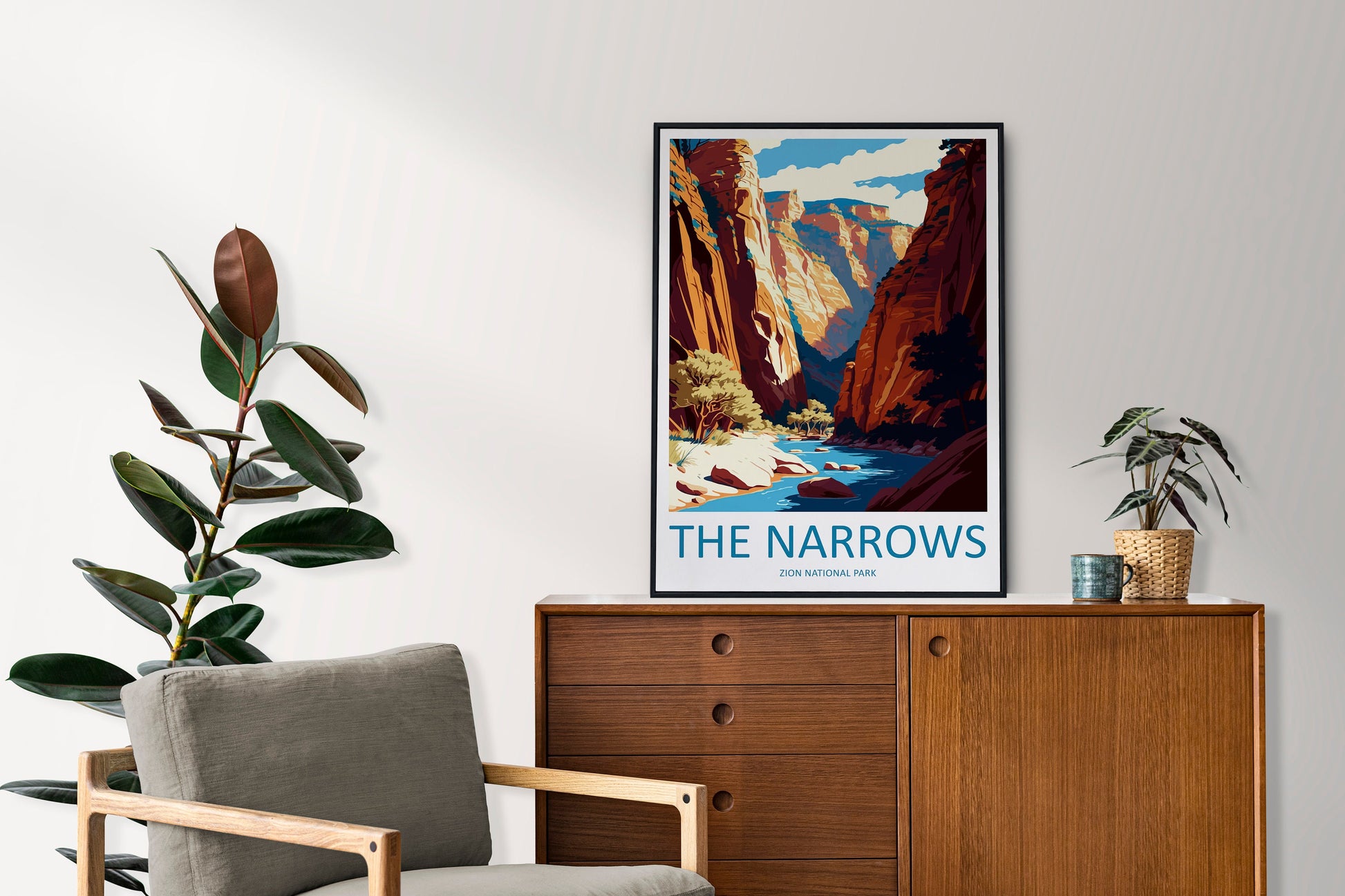Zion National Park The Narrows Travel Print Wall Art Zion National Park Wall Hanging Home Décor Zion National Park Gift Art Lover Arizona