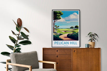 Pelican Hill Golf Club Travel Print Wall Art Pelican Hill Golf Club Wall Hanging Home Décor Pelican Hill Golf Club Gift Art Lovers Golf Art