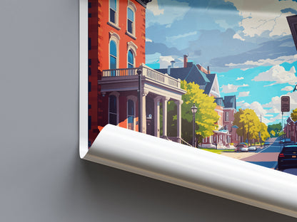 Carlisle Travel Print Wall Art Carlisle Wall Hanging Home Décor Carlisle Gift Art Lovers Pennsylvania Art Lover Travel Art