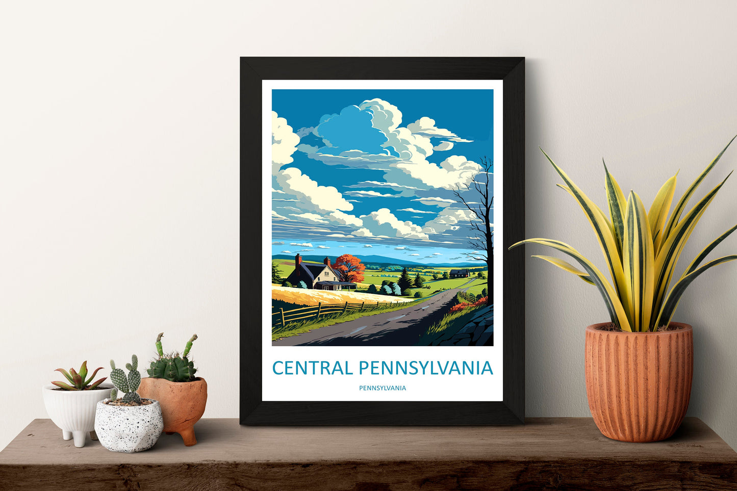 Central Pennsylvania Travel Print Wall Art Central Pennsylvania Wall Hanging Home Décor Central Gift Art Lovers Pennsylvania Art Lover