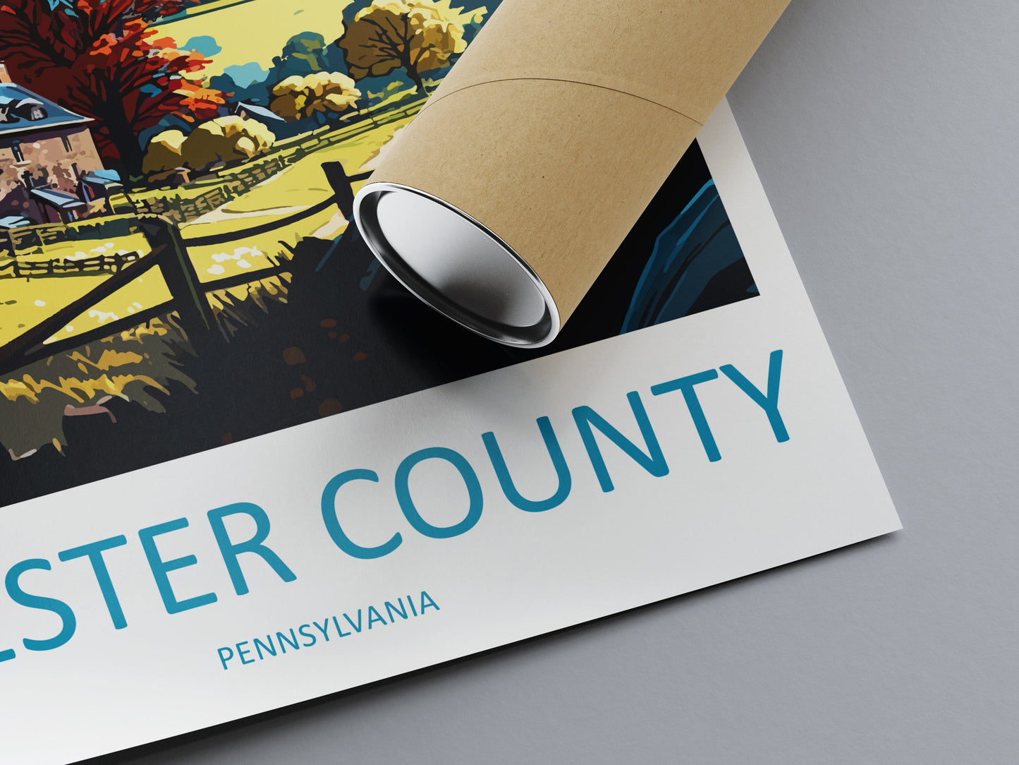 Chester County Travel Print Wall Art Chester County Wall Hanging Home Décor Chester County Gift Art Lovers Pennsylvania Art Lover Travel Art