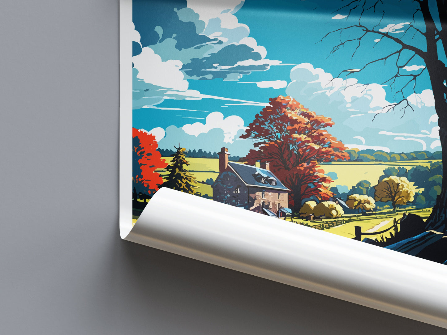 Chester County Travel Print Wall Art Chester County Wall Hanging Home Décor Chester County Gift Art Lovers Pennsylvania Art Lover Travel Art