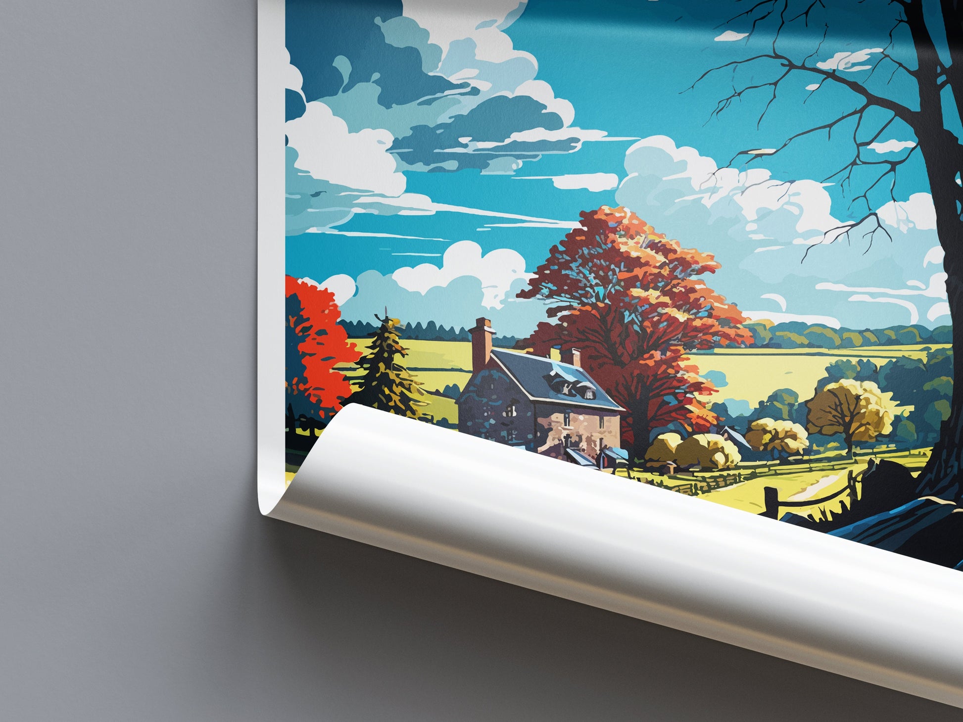 Chester County Travel Print Wall Art Chester County Wall Hanging Home Décor Chester County Gift Art Lovers Pennsylvania Art Lover Travel Art