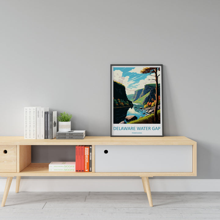 Delaware Water Gap Travel Print Wall Art Delaware Water Gap Wall Hanging Home Décor Delaware Water Gap Gift Art Lovers Pennsylvania Art