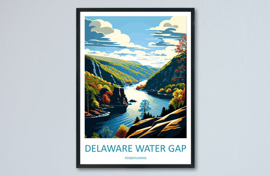 Delaware Water Gap Travel Print Wall Art Delaware Water Gap Wall Hanging Home Décor Delaware Water Gap Gift Art Lovers Pennsylvania Art