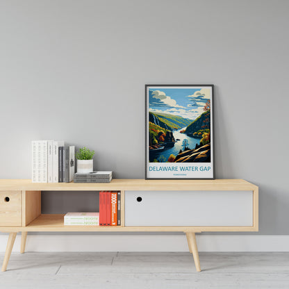 Delaware Water Gap Travel Print Wall Art Delaware Water Gap Wall Hanging Home Décor Delaware Water Gap Gift Art Lovers Pennsylvania Art