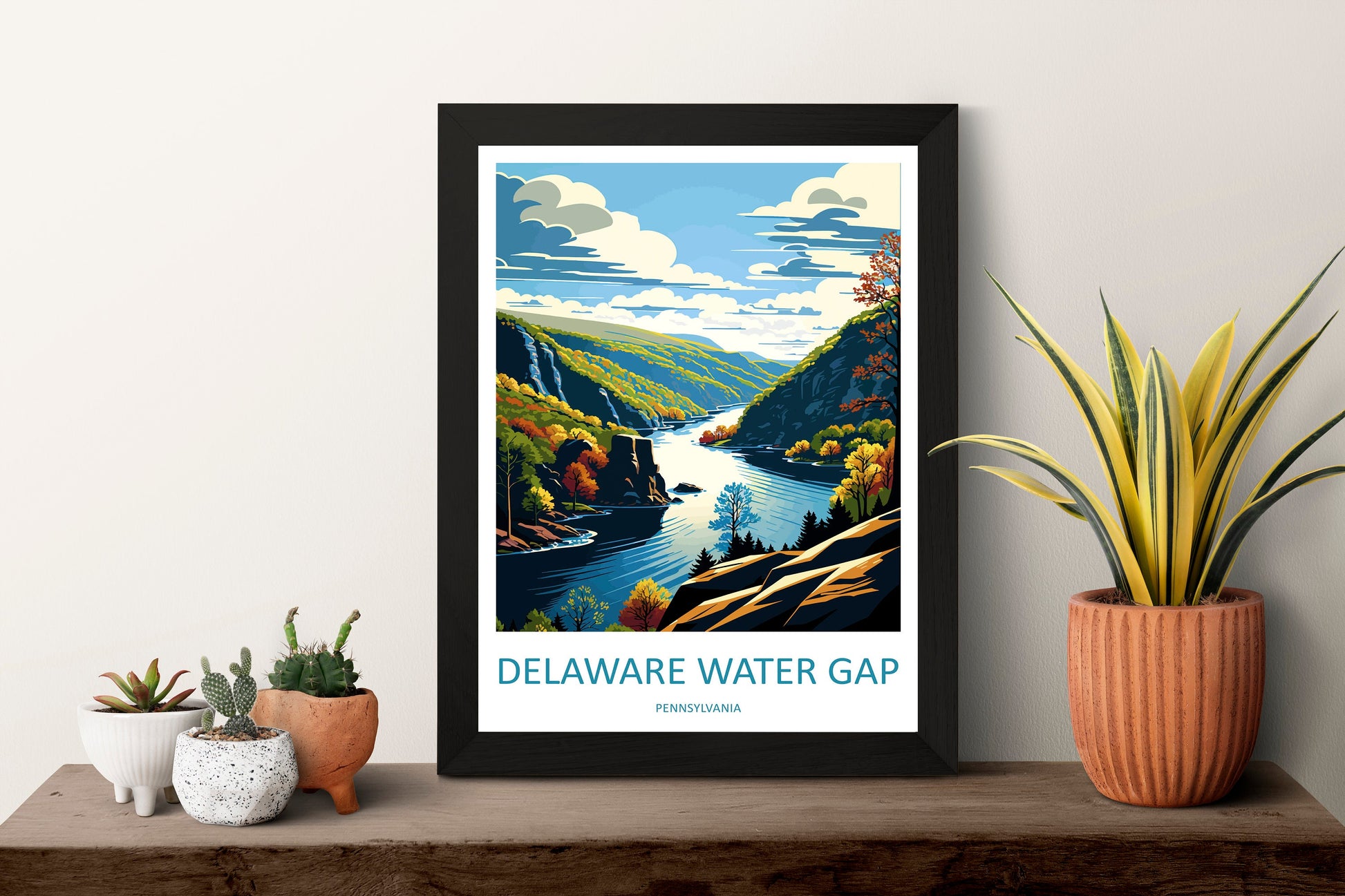 Delaware Water Gap Travel Print Wall Art Delaware Water Gap Wall Hanging Home Décor Delaware Water Gap Gift Art Lovers Pennsylvania Art