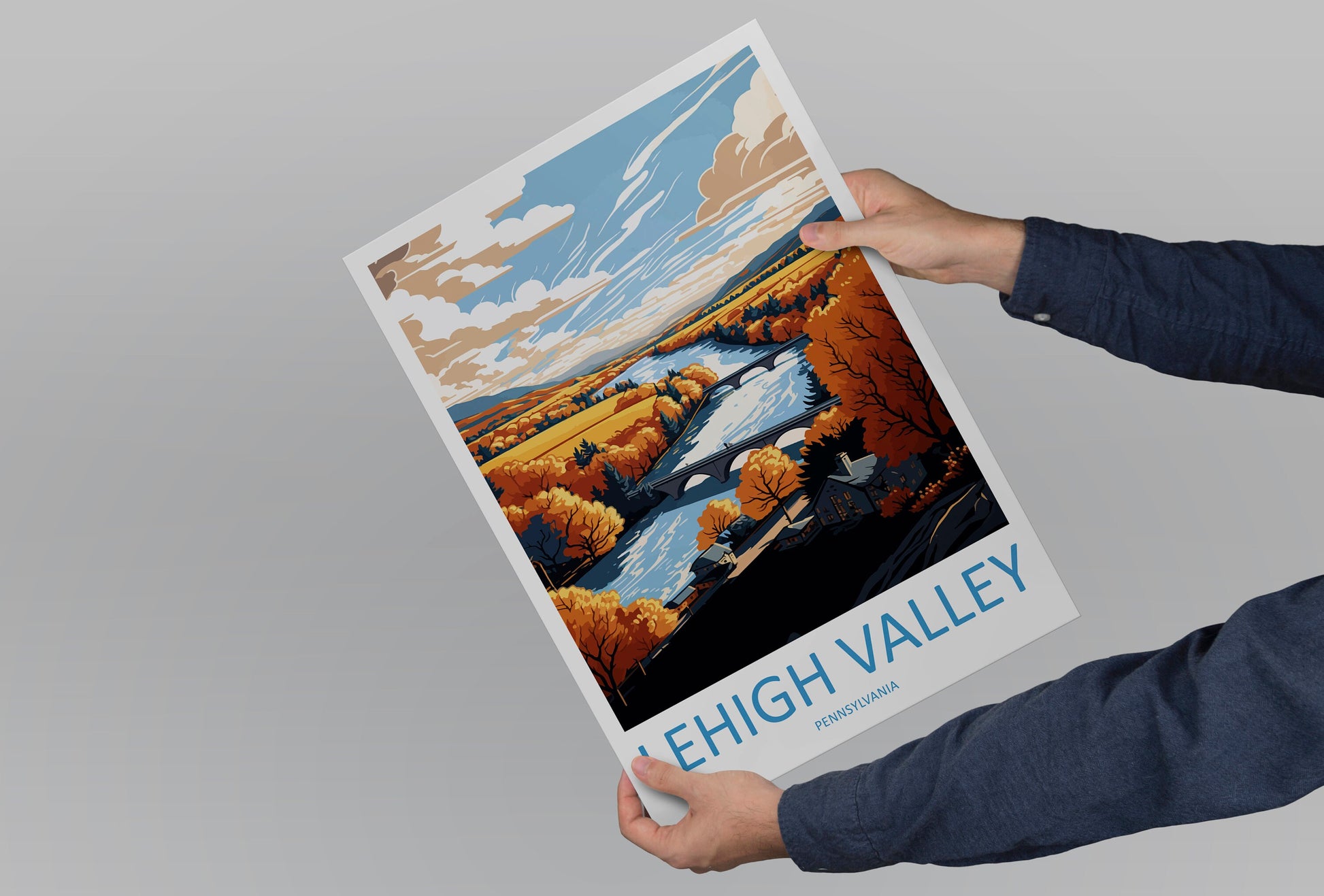 Lehigh Valley Travel Print Wall Art Lehigh Valley Wall Hanging Home Décor Lehigh Valley Gift Art Lovers Pennsylvania Art Lover