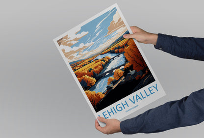 Lehigh Valley Travel Print Wall Art Lehigh Valley Wall Hanging Home Décor Lehigh Valley Gift Art Lovers Pennsylvania Art Lover