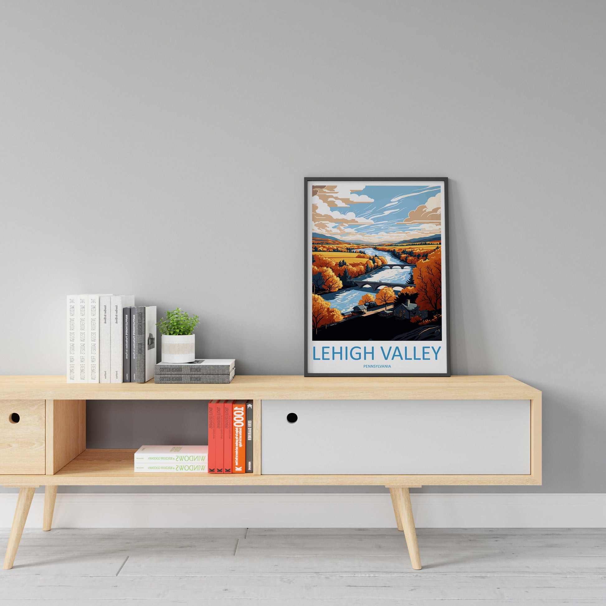 Lehigh Valley Travel Print Wall Art Lehigh Valley Wall Hanging Home Décor Lehigh Valley Gift Art Lovers Pennsylvania Art Lover