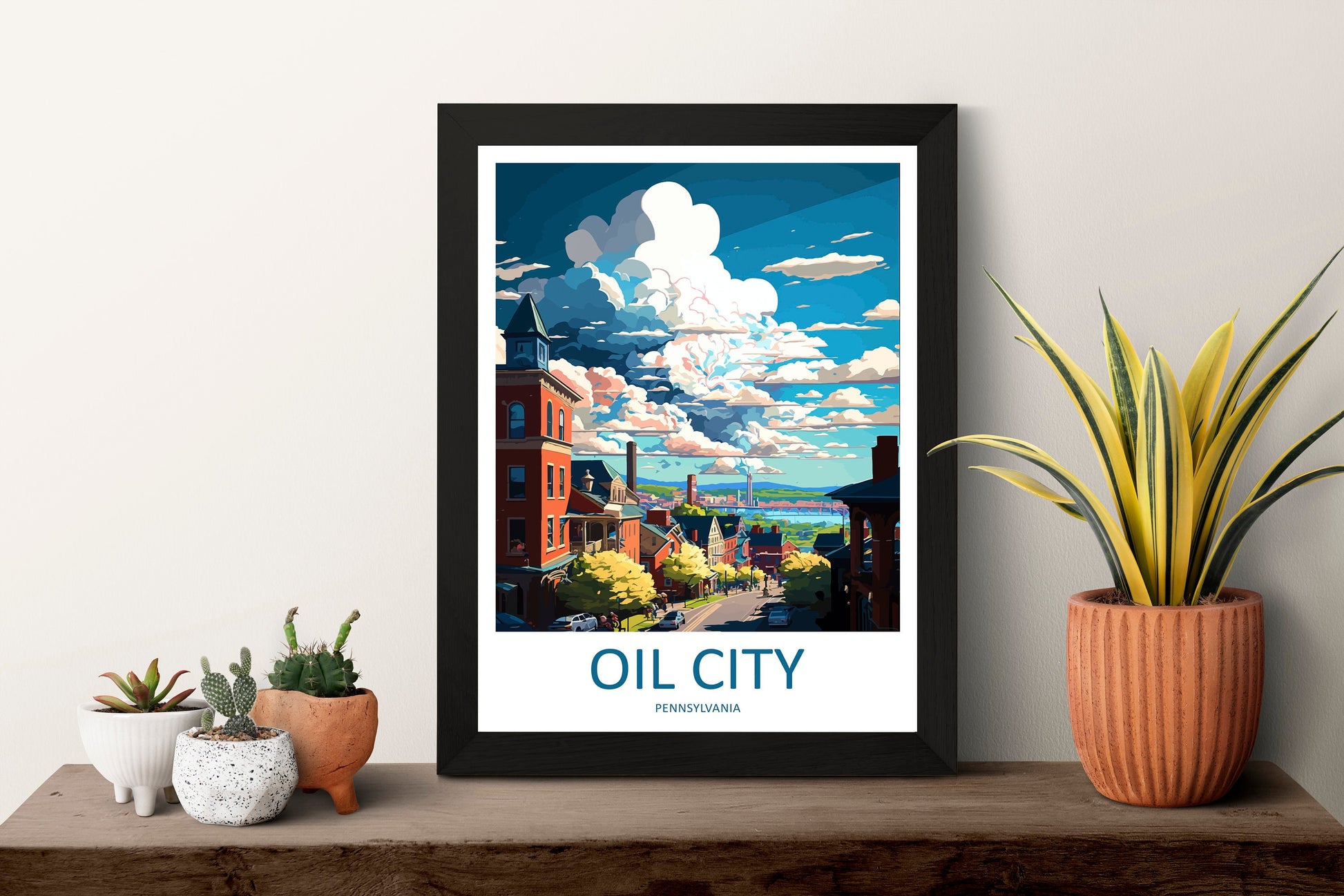 Oil City Travel Print Wall Art Oil City Wall Hanging Home Décor Oil City Gift Art Lovers Pennsylvania Art Lover Travel Poster