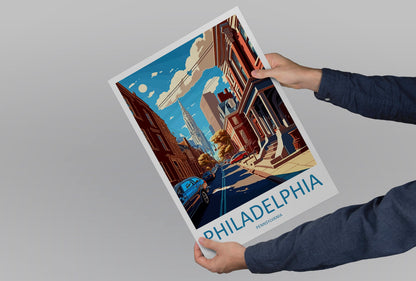Philadelphia Travel Print Wall Art Philadelphia Wall Hanging Home Décor Philadelphia Gift Art Lovers Pennsylvania Art Lover Travel Poster