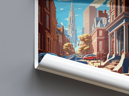 Philadelphia Travel Print Wall Art Philadelphia Wall Hanging Home Décor Philadelphia Gift Art Lovers Pennsylvania Art Lover Travel Poster