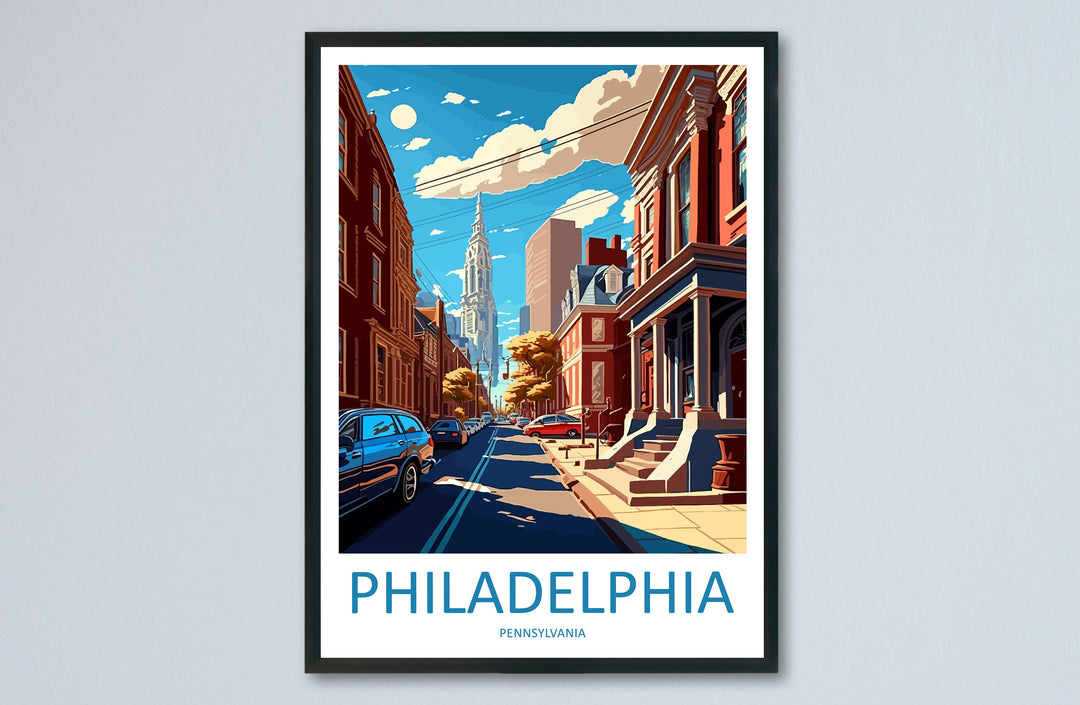 Philadelphia Travel Print Wall Art Philadelphia Wall Hanging Home Décor Philadelphia Gift Art Lovers Pennsylvania Art Lover Travel Poster