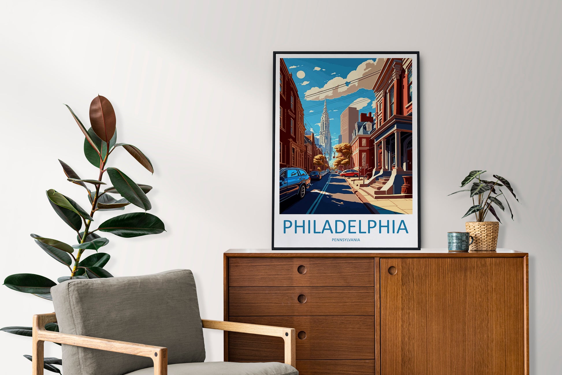 Philadelphia Travel Print Wall Art Philadelphia Wall Hanging Home Décor Philadelphia Gift Art Lovers Pennsylvania Art Lover Travel Poster