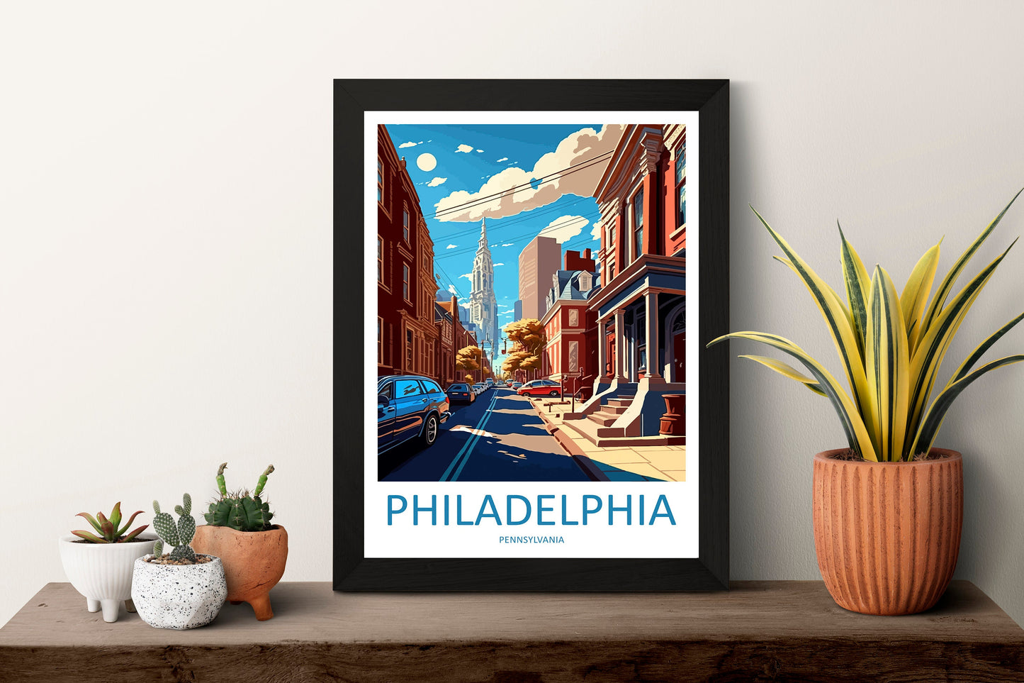 Philadelphia Travel Print Wall Art Philadelphia Wall Hanging Home Décor Philadelphia Gift Art Lovers Pennsylvania Art Lover Travel Poster
