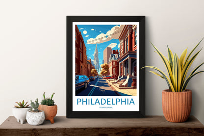 Philadelphia Travel Print Wall Art Philadelphia Wall Hanging Home Décor Philadelphia Gift Art Lovers Pennsylvania Art Lover Travel Poster
