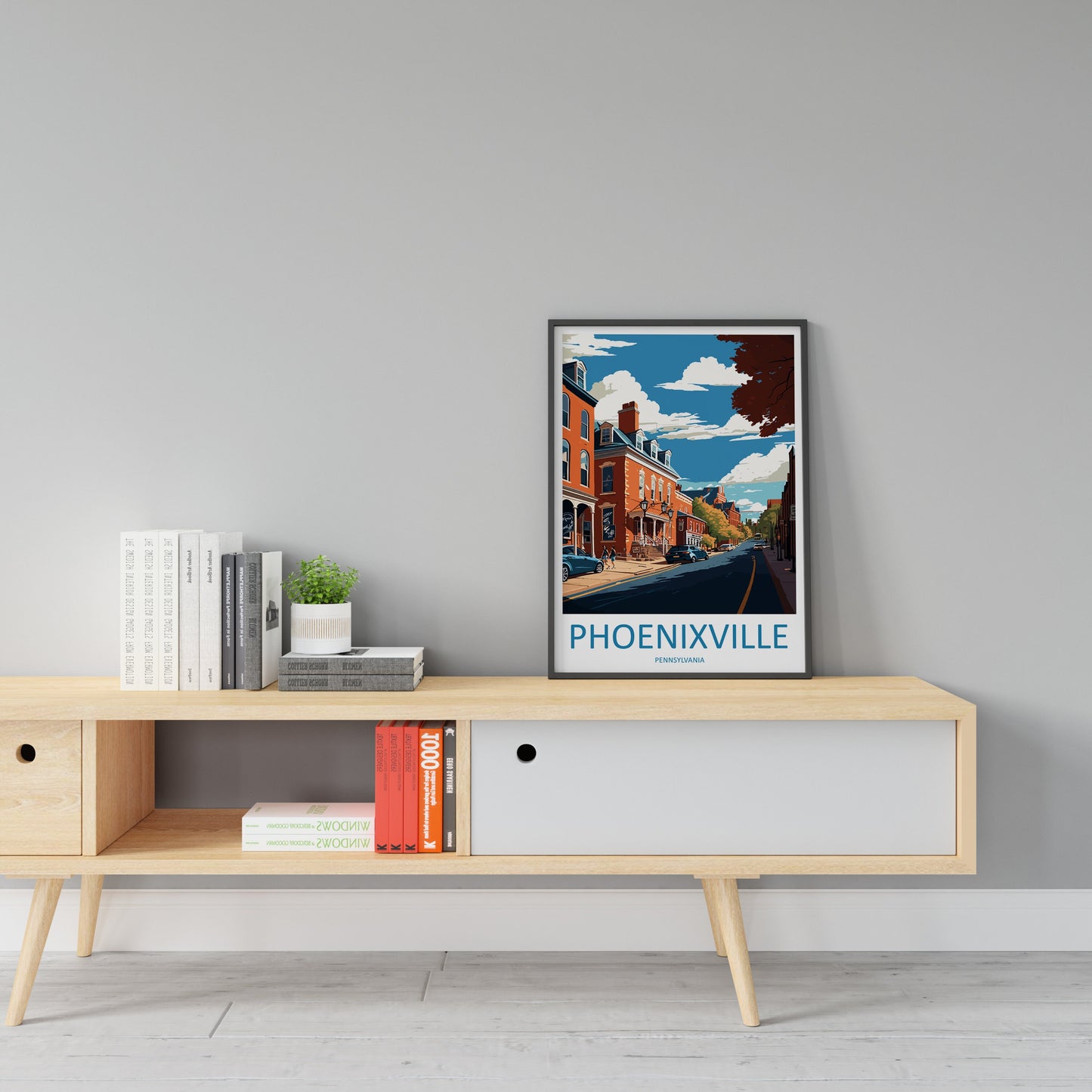 Phoenixville Travel Print Wall Art Phoenixville Wall Hanging Home Décor Phoenixville Gift Art Lovers Pennsylvania Art Lover Travel Poster