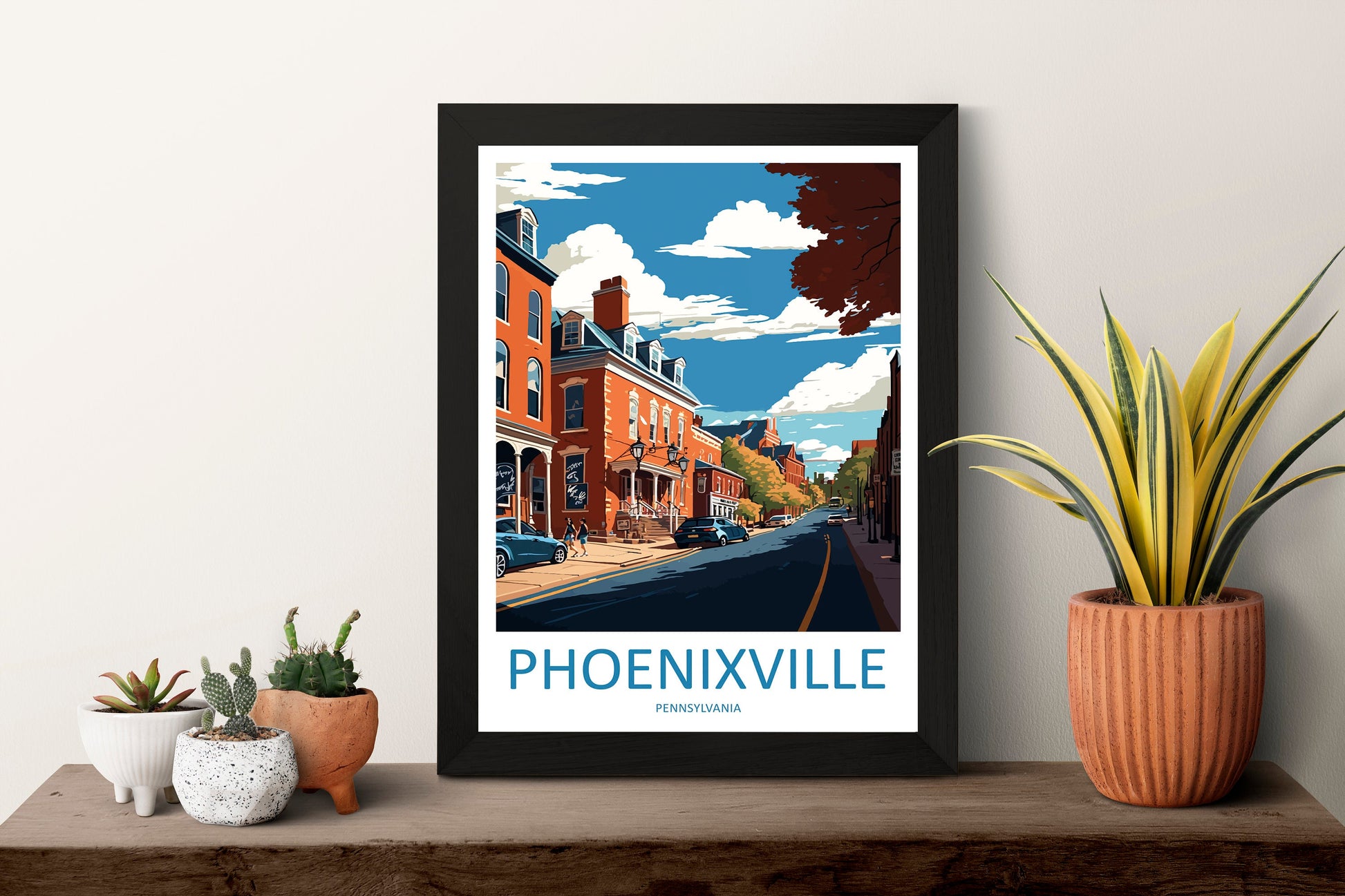 Phoenixville Travel Print Wall Art Phoenixville Wall Hanging Home Décor Phoenixville Gift Art Lovers Pennsylvania Art Lover Travel Poster