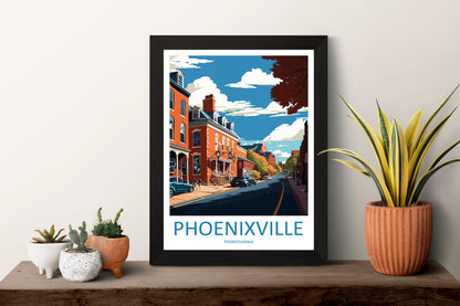 Phoenixville Travel Print Wall Art Phoenixville Wall Hanging Home Décor Phoenixville Gift Art Lovers Pennsylvania Art Lover Travel Poster