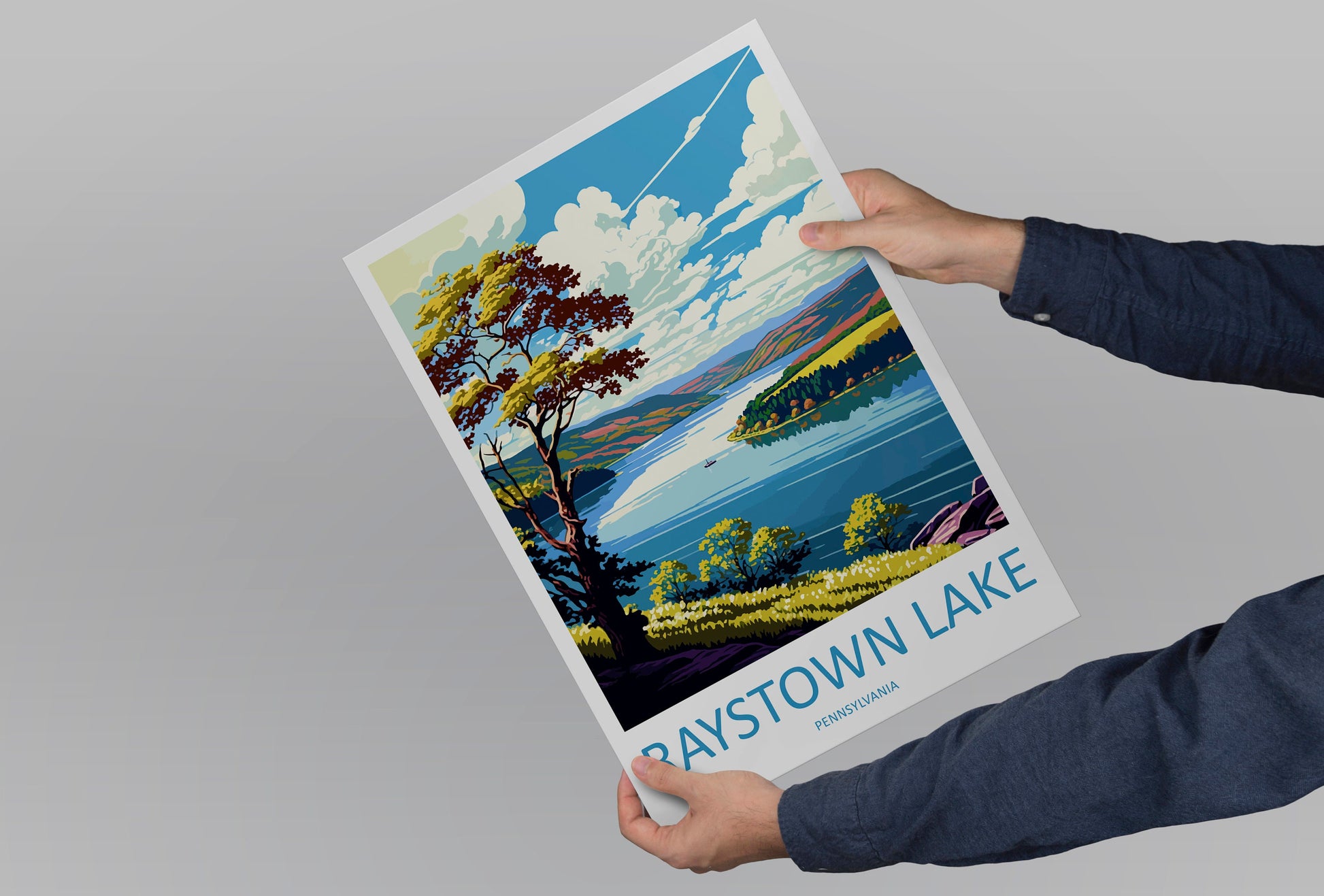 Raystown Lake Travel Print Wall Art Raystown Lake Wall Hanging Home Décor Raystown Lake Gift Art Lovers Pennsylvania Art Lover Travel Poster