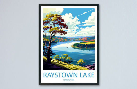 Raystown Lake Travel Print Wall Art Raystown Lake Wall Hanging Home Décor Raystown Lake Gift Art Lovers Pennsylvania Art Lover Travel Poster