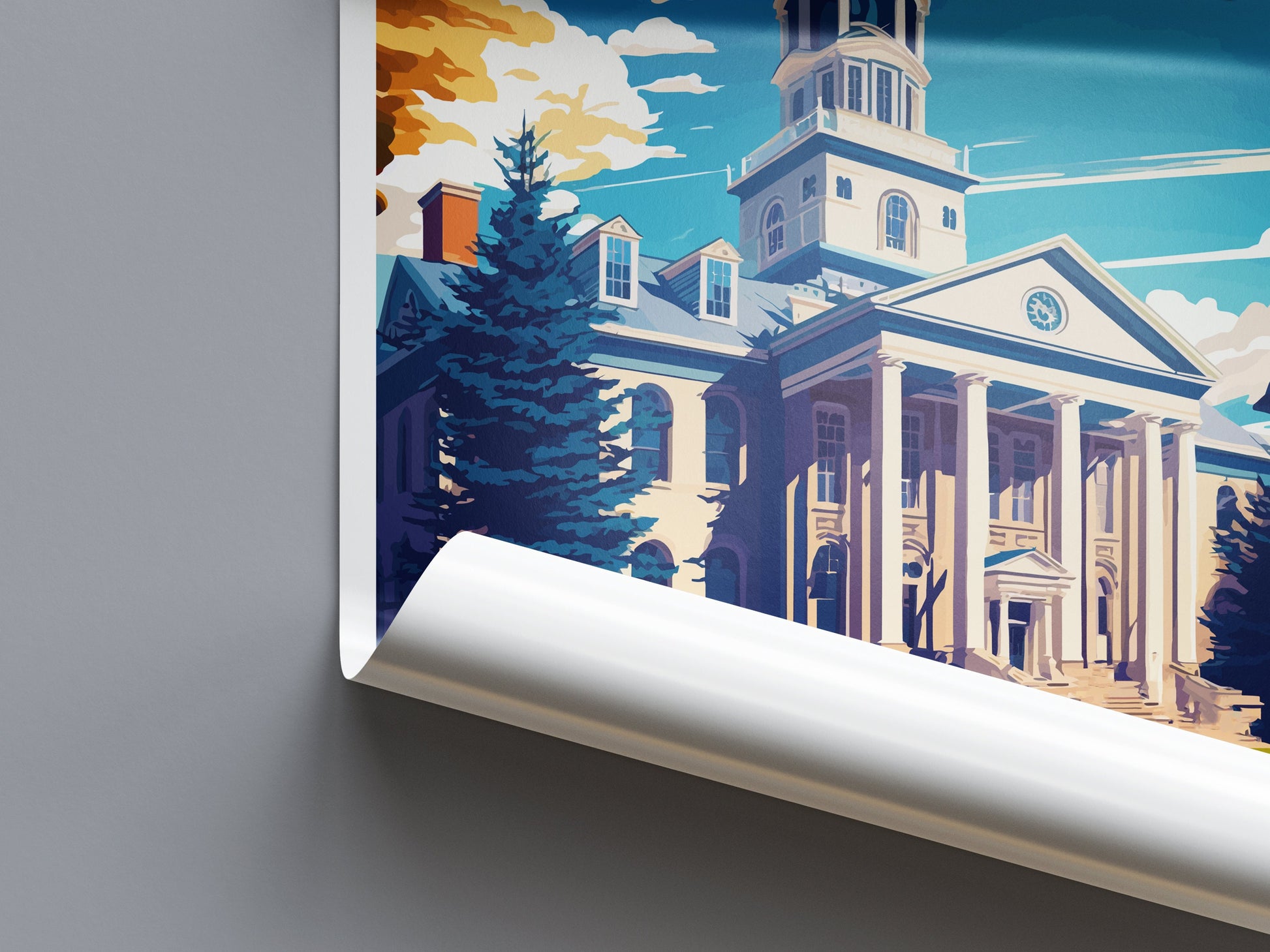 State College Travel Print Wall Art State College Wall Hanging Home Décor State College Gift Art Lovers Pennsylvania Travel Poster Art