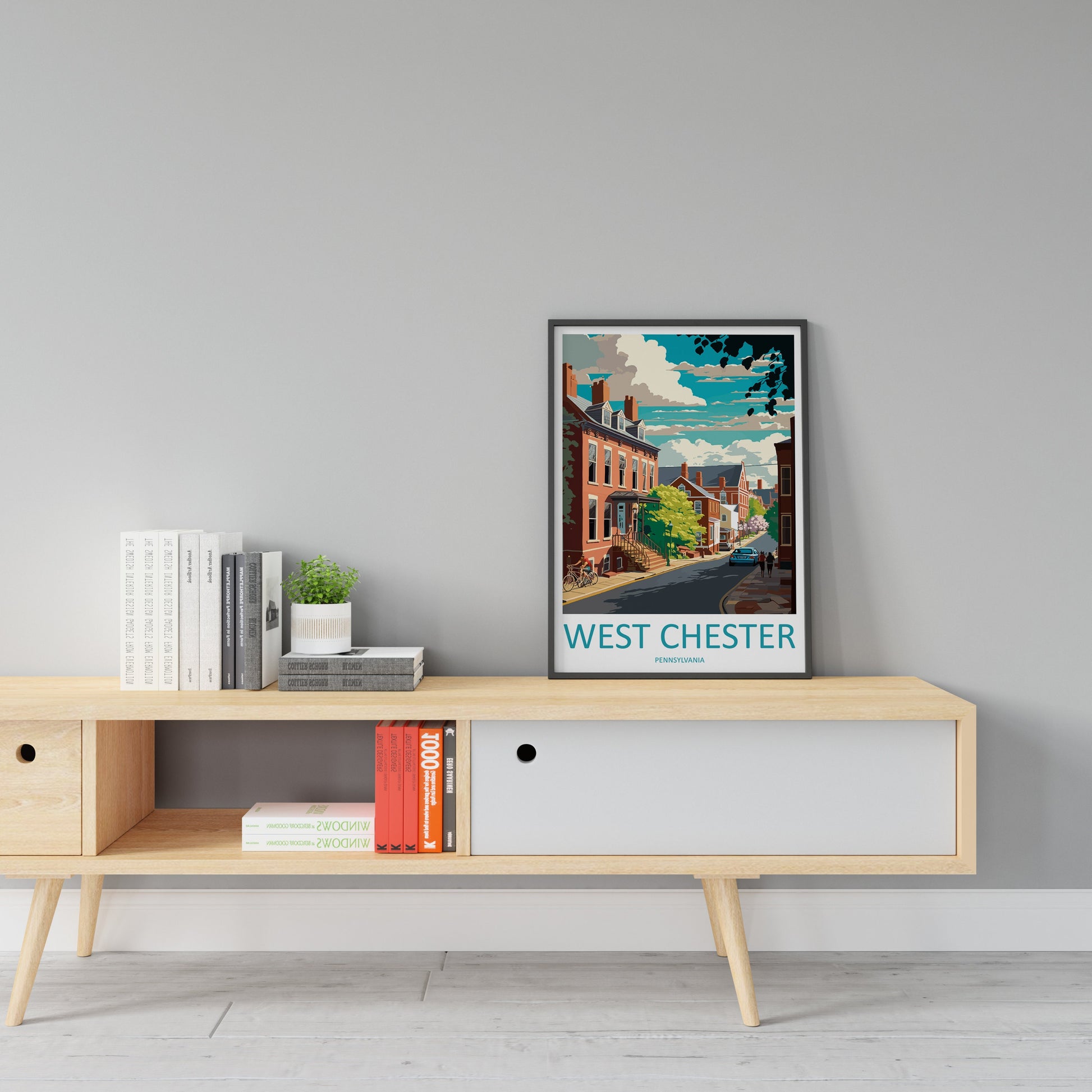 West Chester Travel Print Wall Art West Chester Wall Hanging Home Décor West Chester Gift Art Lovers Pennsylvania Travel Poster Art