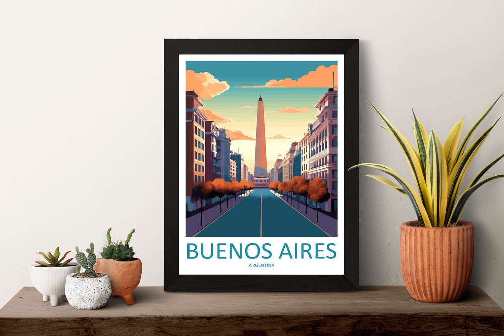 Buenos Aires Travel Print Wall Art Buenos Aires Wall Hanging Home Décor Buenos Aires Gift Art Lovers Argentina Art Lover Gift Buenos Aires