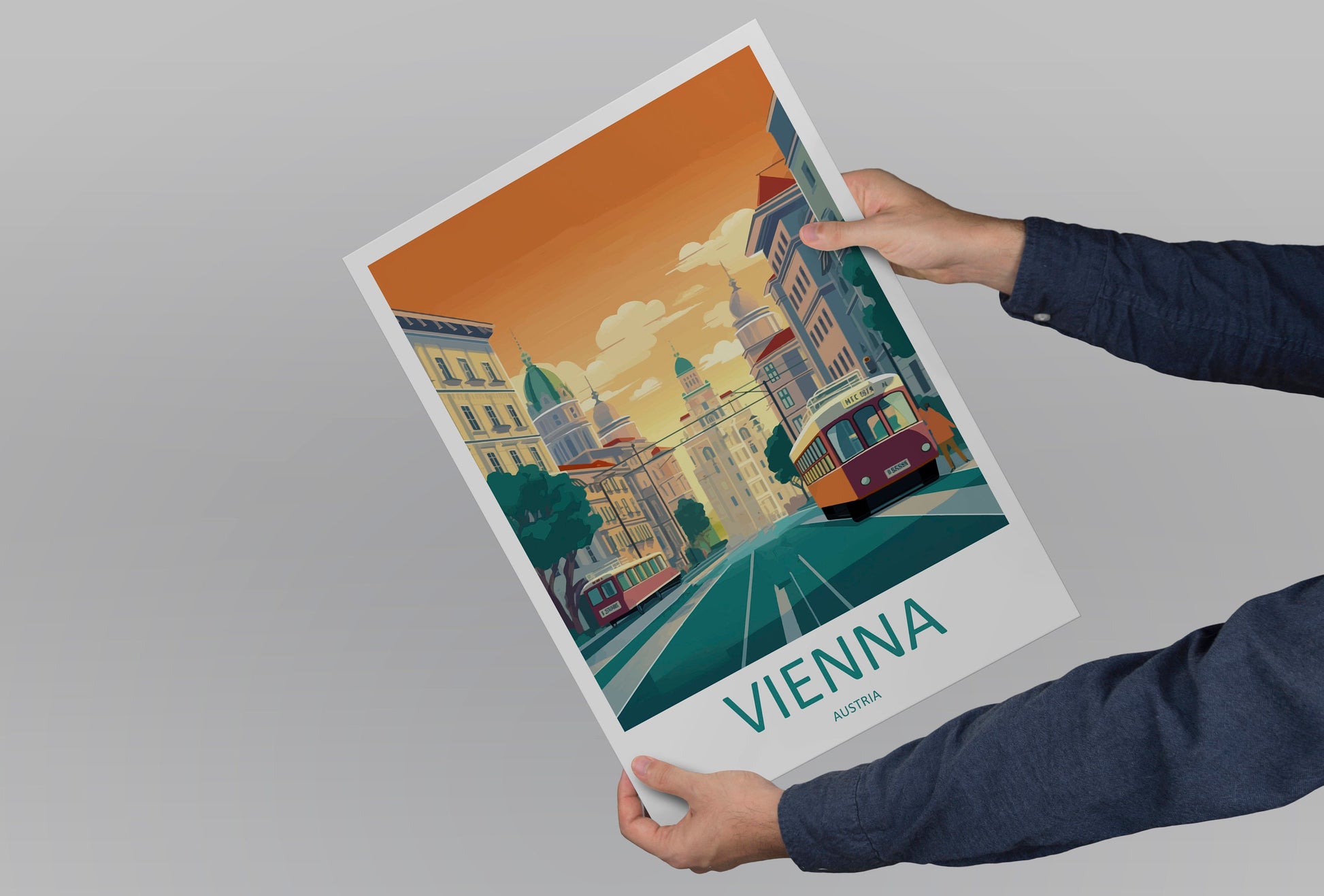 Vienna Travel Print Wall Art Vienna Wall Hanging Home Décor Vienna Gift Art Lovers Austria Art Lover Gift Vienna Travel Poster