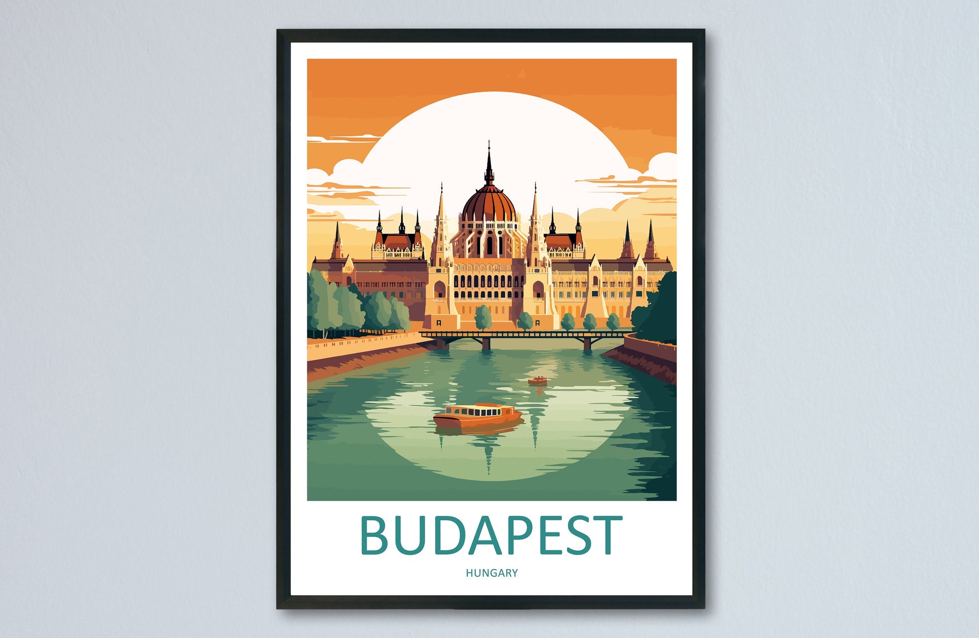 Budapest Travel Print Wall Art Budapest Wall Hanging Home Décor Budapest Gift Art Lovers Hungary Art Lover Gift Budapest Wall Décor