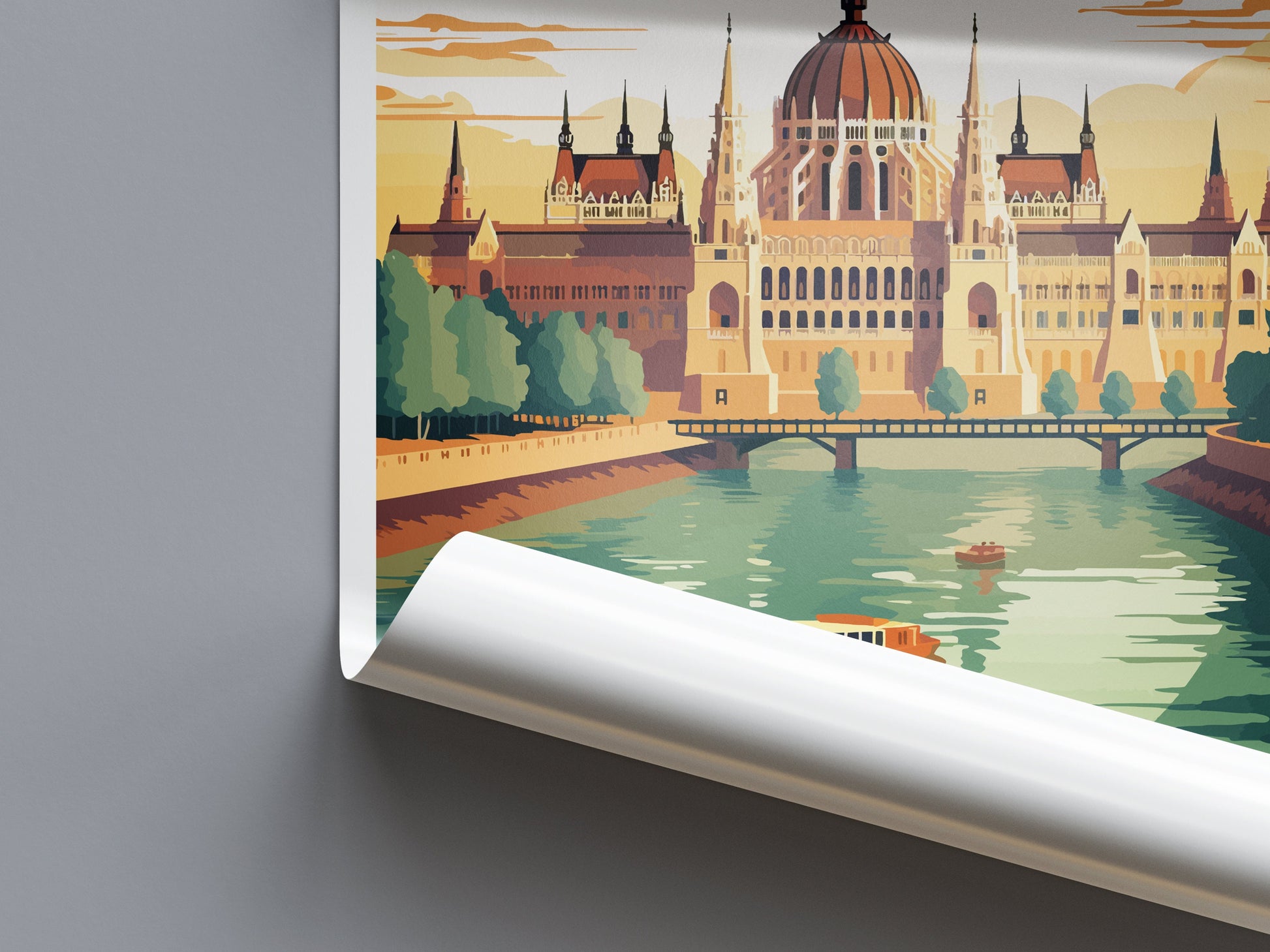 Budapest Travel Print Wall Art Budapest Wall Hanging Home Décor Budapest Gift Art Lovers Hungary Art Lover Gift Budapest Wall Décor