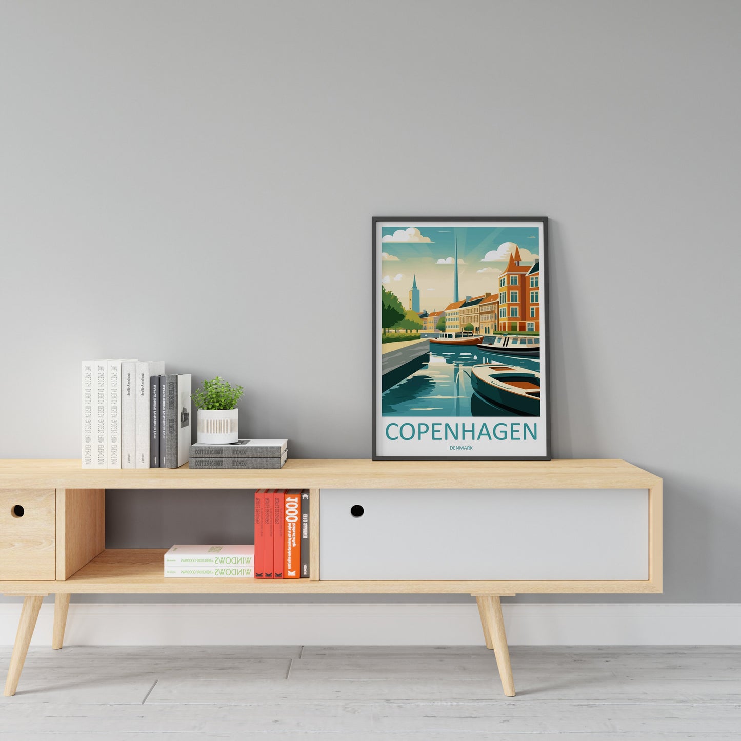 Copenhagen Travel Print Wall Art Copenhagen Wall Hanging Home Décor Copenhagen Gift Art Lovers Denmark Art Lover Gift Copenhagen Wall Décor