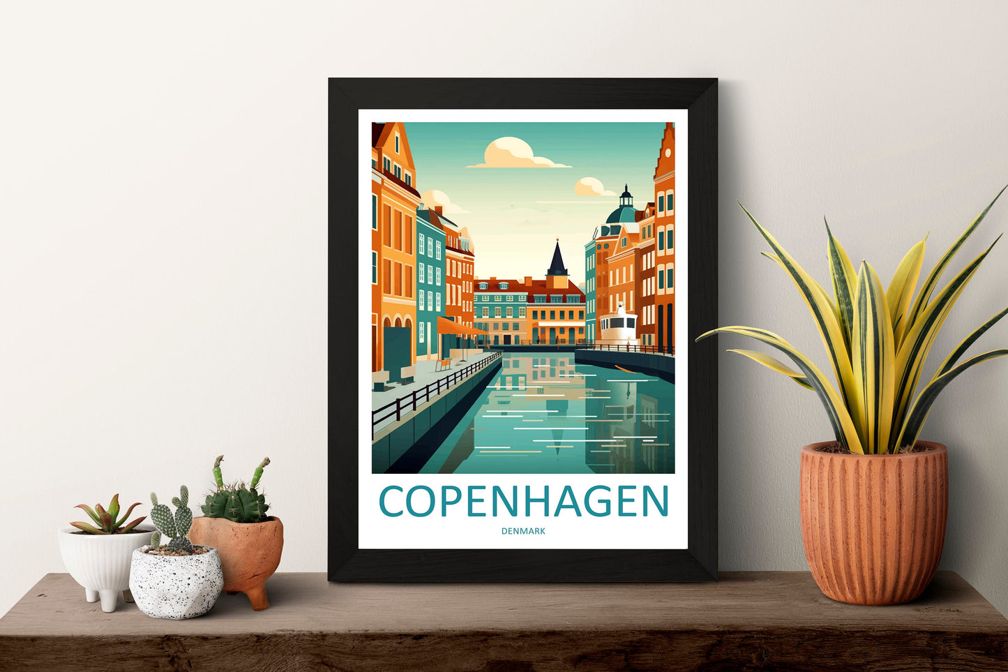 Copenhagen Travel Print Wall Art Copenhagen Wall Hanging Home Décor Copenhagen Gift Art Lovers Denmark Art Lover Gift Copenhagen Wall Décor