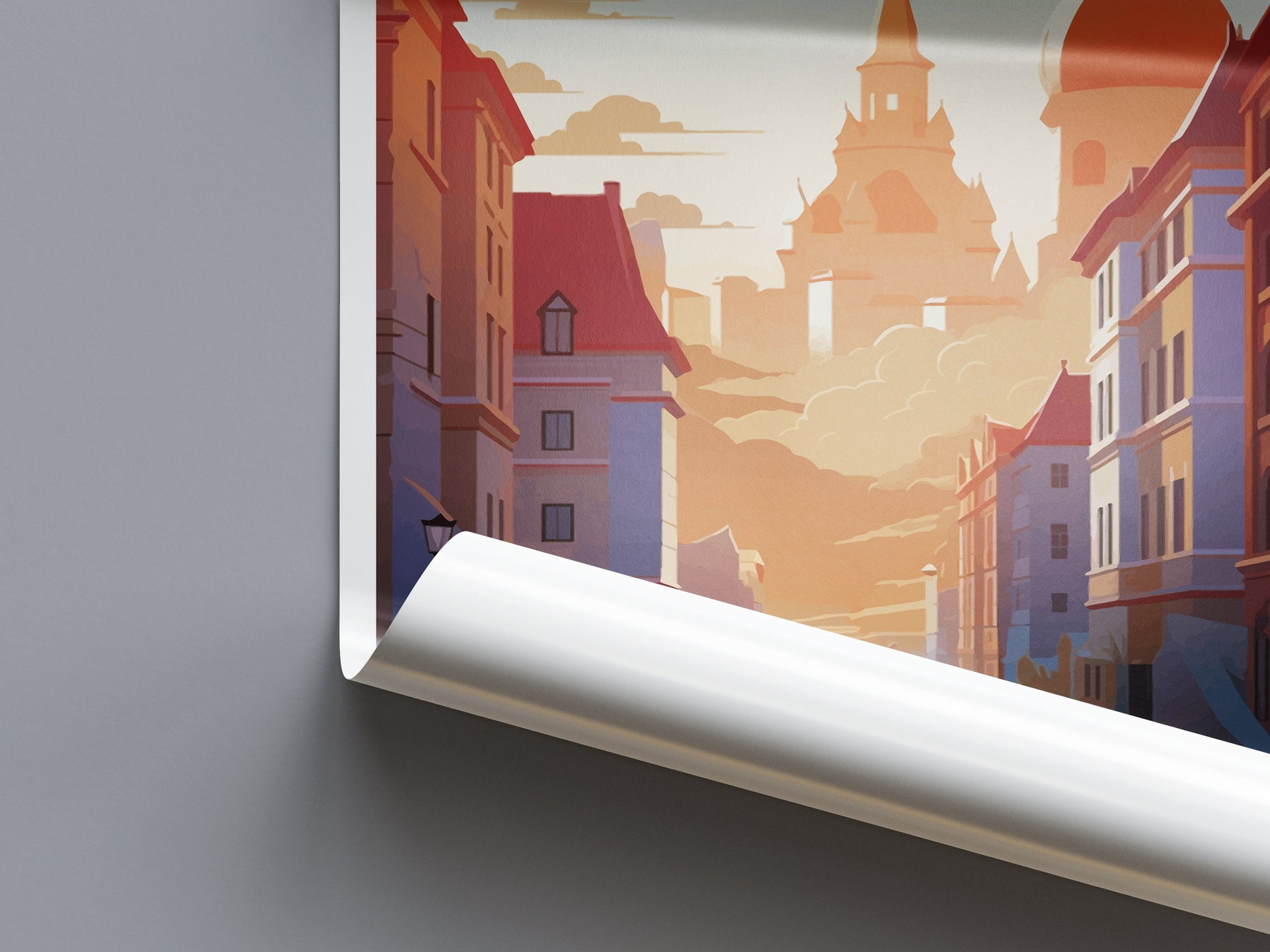 Prague Travel Print Wall Art Prague Wall Hanging Home Décor Prague Gift Art Lovers Czech Republic Art Lover Gift Prague Art Decor