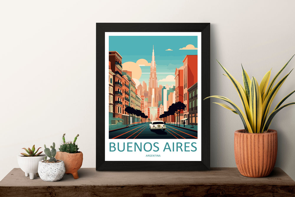 Buenos Aires Travel Print Wall Art Buenos Aires Wall Hanging Home Décor Buenos Aires Gift Art Lovers Argentina Art Lover Gift Buenos Aires