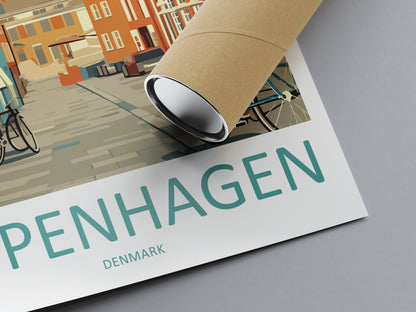 Copenhagen Travel Print Wall Art Copenhagen Wall Hanging Home Décor Copenhagen Gift Art Lovers Denmark Art Lover Gift Copenhagen Wall Décor