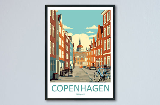 Copenhagen Travel Print Wall Art Copenhagen Wall Hanging Home Décor Copenhagen Gift Art Lovers Denmark Art Lover Gift Copenhagen Wall Décor