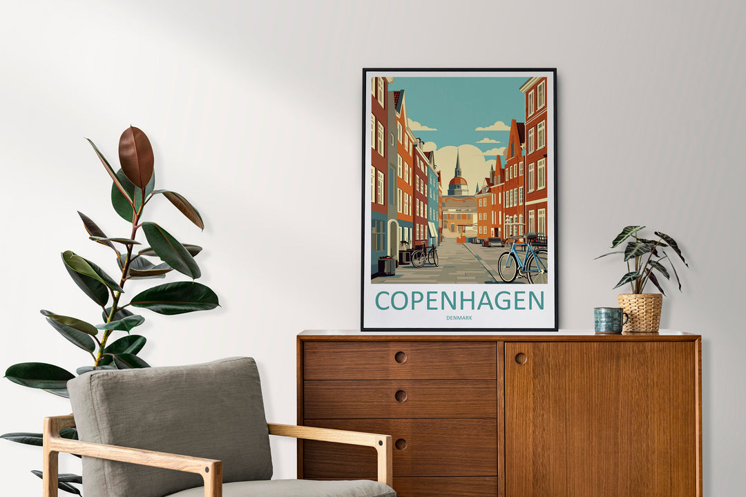 Copenhagen Travel Print Wall Art Copenhagen Wall Hanging Home Décor Copenhagen Gift Art Lovers Denmark Art Lover Gift Copenhagen Wall Décor