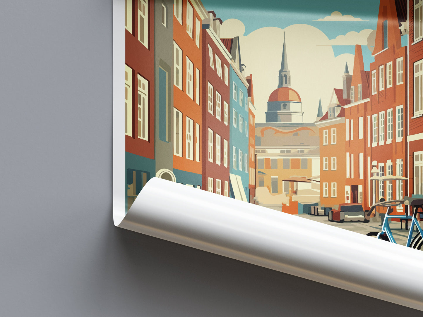 Copenhagen Travel Print Wall Art Copenhagen Wall Hanging Home Décor Copenhagen Gift Art Lovers Denmark Art Lover Gift Copenhagen Wall Décor