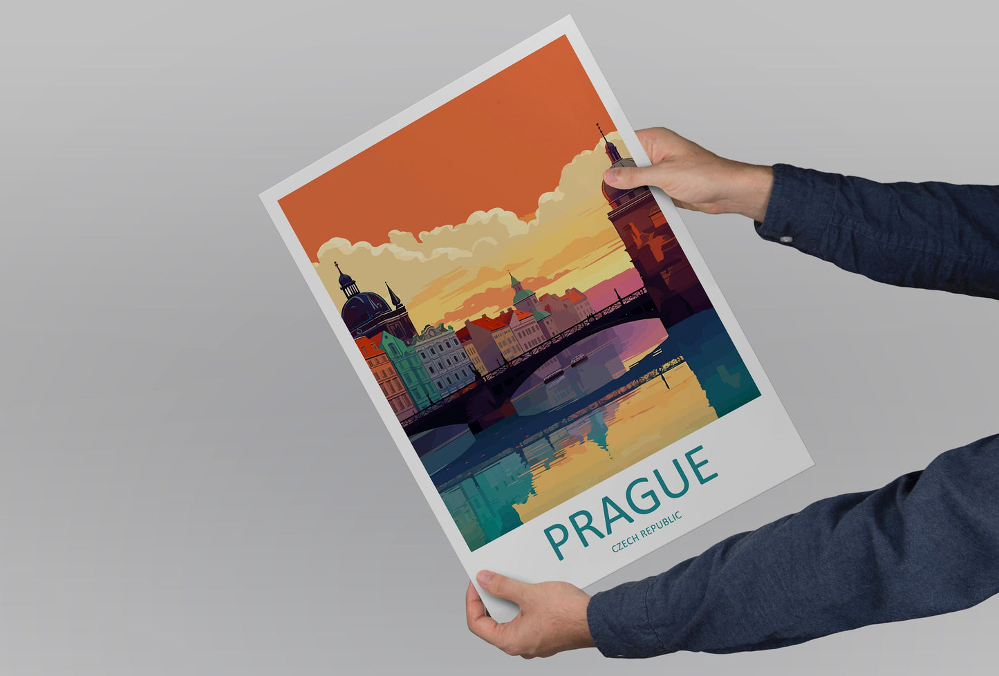 Prague Travel Print Wall Art Prague Wall Hanging Home Décor Prague Gift Art Lovers Czech Republic Art Lover Gift Prague Art Decor